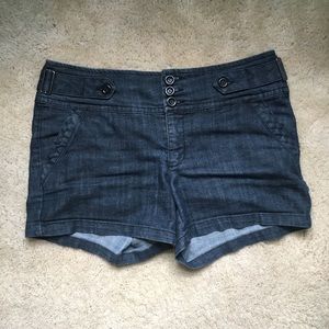Dark blue shorts denim look